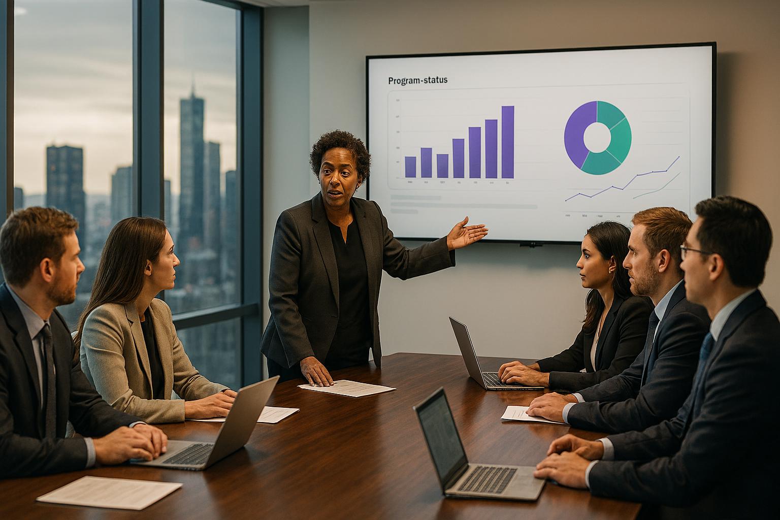 Enterprise program team in a Fortune 500 office