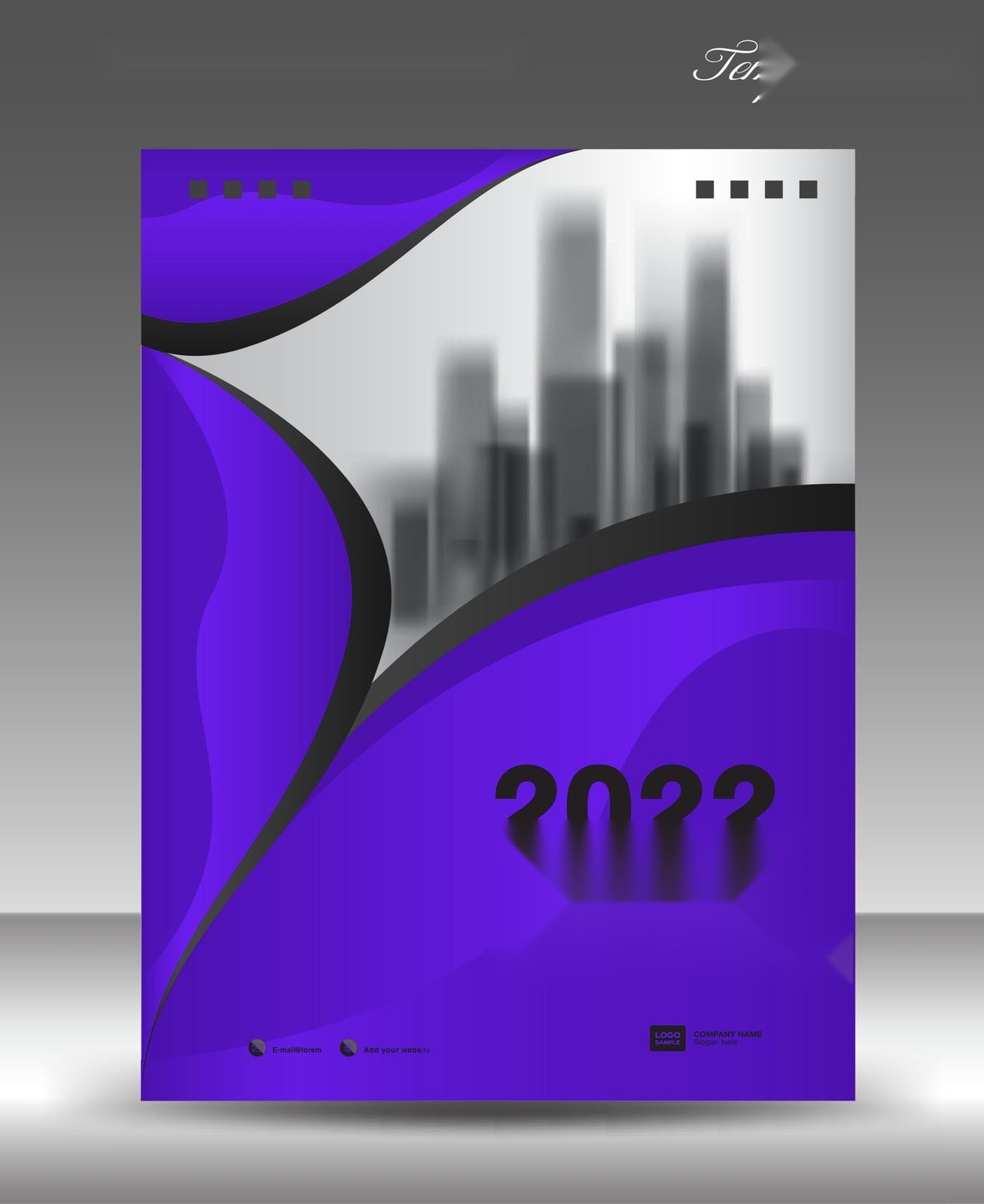 Creative design cover layout with cityscape — brand and marketing storytelling